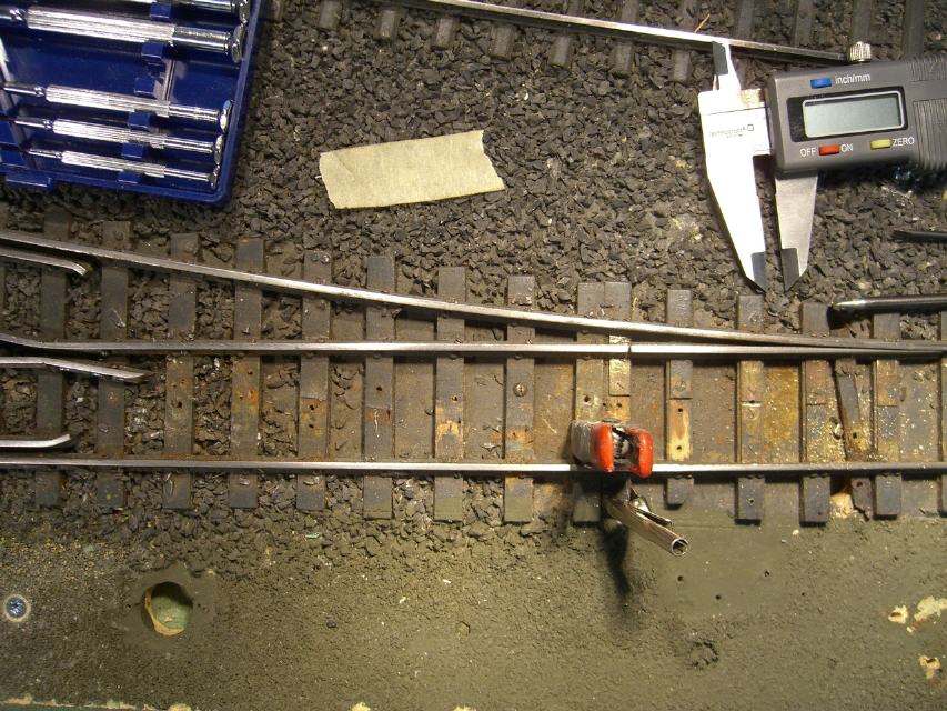 Alle Weichen waren zerst&ouml;rt, bzw. nicht mehr funktionsf&auml;hig, oder nicht mehr vorhanden.